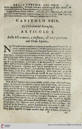 Capitolo XXIX. De'Disordini del Serraglio