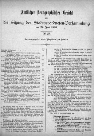 No 25, 22. Juni 1882