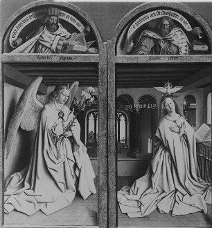 Genter Altar / Die Anbetung des Lammes — Verkündigung — Der Prophet Zacharias