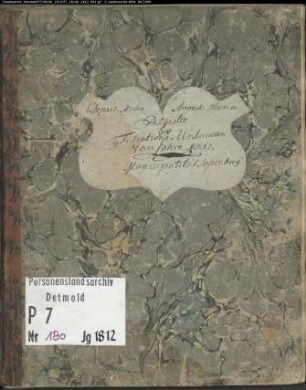 Zivilstandsregister der Munizipalität Sassenberg (GAHT 1812). (Gemeinde: Sassenberg, Kreis Warendorf)