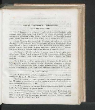 Scholae Professorum Ordinariorum.