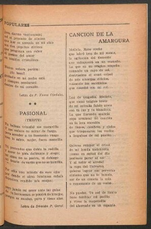 Canción de la amargura