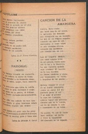 Canción de la amargura