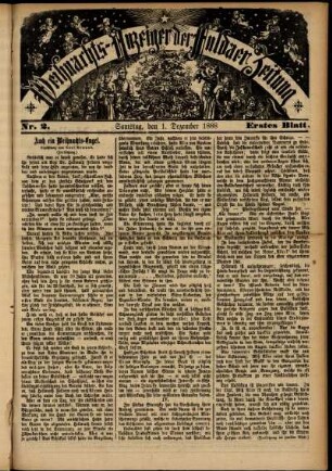 Dritte Ausgabe vom Samstag, den 01. Dezember 1888.