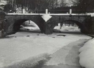 Talsperre Malter. Brücke über einen Seitenarm am linken Ufer