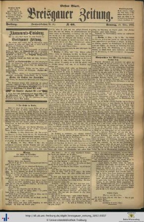 20.03.1892 (Erstes Blatt)