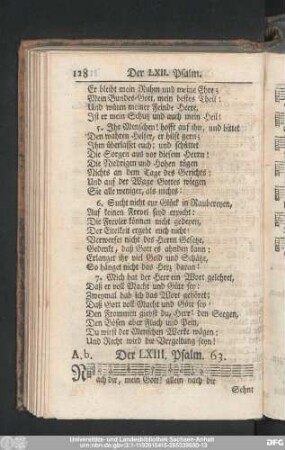 Der LXIII. Psalm. 63.