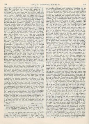 471-474 [Rezension] Teeuwen, St. W. J., Sprachlicher Bedeutungswandel bei Tertullian
