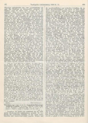 471-474 [Rezension] Teeuwen, St. W. J., Sprachlicher Bedeutungswandel bei Tertullian