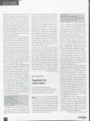 Entfesselung: Tagebuch an einen Toten