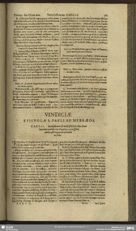 Vindiciae Epistolae S. Pauli Ad Hebraeos