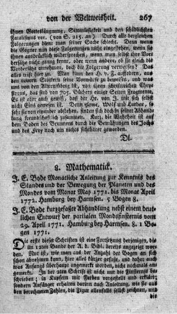 8. Mathematick.