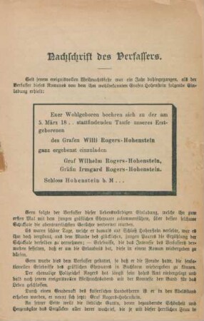 Nachschrift des Verfassers
