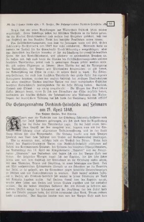 Die Gefangennahme Dirckinck-Holmfelds auf Fehmarn am 15. April 1848.