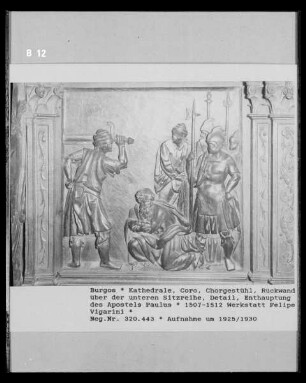 Relief: Enthauptung des Apostels Paulus
