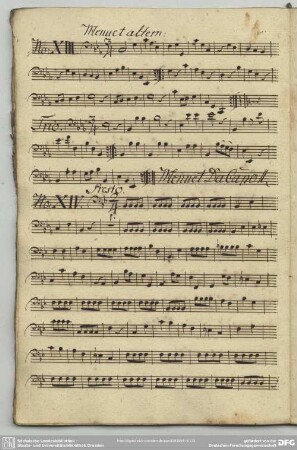 13. Anonymus, Menuette, Es-Dur