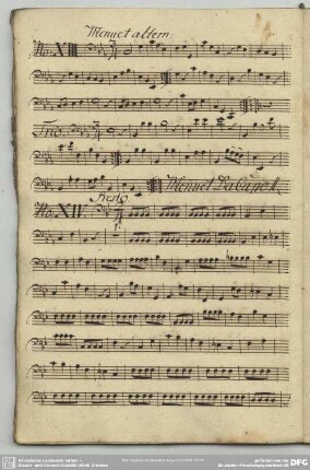 13. Anonymus, Menuette, Es-Dur