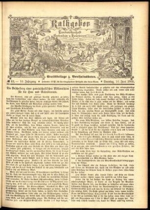 Ausgabe vom Samstag, den 16. Juni 1900.