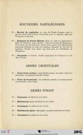 Souvenirs Napolèoniens (Nr. 38-40)