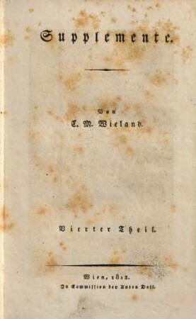 C. M. Wielands sämmtliche Werke, 44. Supplemente ; Theil 5