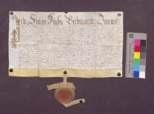 Schuldverschreibung von Einwohnern zu Tannenkirch gegenüber der geistlichen Verwaltung Rötteln.