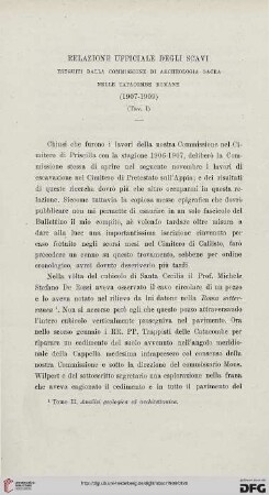 15: Relazione ufficiale degli scavi eseguiti dalla Commissione di Archeologia Sacra nelle catacombe romane (1907-1909)