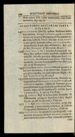 Scriptores Historiae Particularis