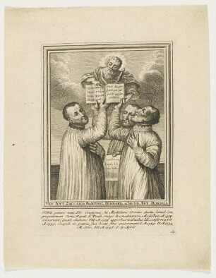 Gruppenbildnis des Ven. Ant. Zaccaria, Barthol. Ferrarius und Jacob. Ant. Morigia