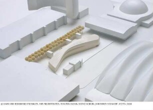 BMW Pavillon "dynaform" für die Internationale Automobil-Ausstellung - Modell des Gesamtgebäudes mit Umgebung