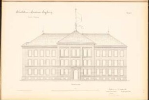 Schullehrer-Seminar, Siegburg: Vorderansicht 1:100