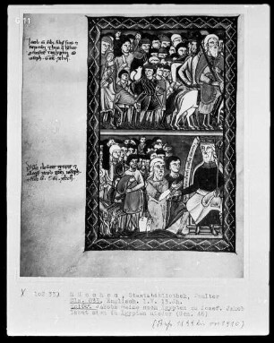Psalterium mit Kalendarium — Bildseite mit zwei Miniaturen, Folio 16verso
