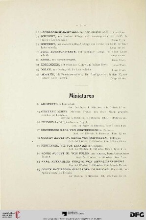 Miniaturen (Nr. 84-135)