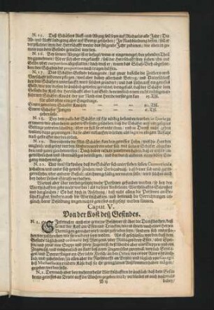 Caput V. Von der Kost des Gesindes.