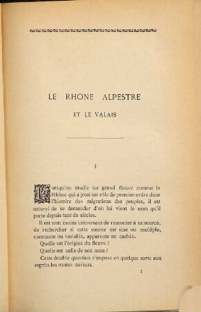 Le Rhône Alpestre et le Valais