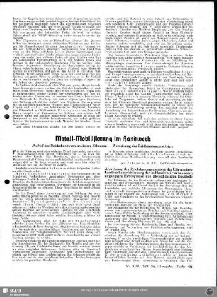 Metall-Mobilisierung im Handwerk
