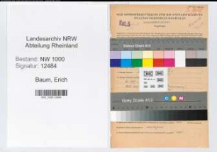 Entnazifizierung Erich Baum, geb. 25.03.1908 (Kuechenleiter)