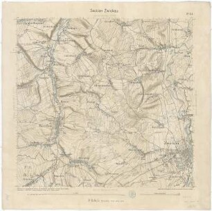 Section Zwickau aus: Topographische Karte (Äquidistantenkarte) Sachsen
