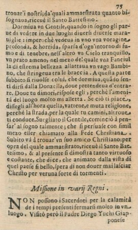 Missione in varij Regni