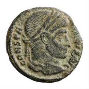 Münze, Follis, Aes 3, 321 n. Chr.