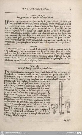 PROP. 8. L' eau pese sur ce qui la soubstient selon sa hauteur.