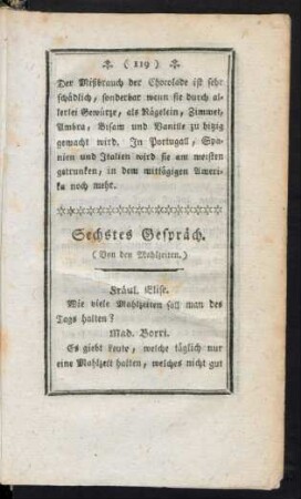Sechstes Gespräch