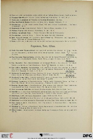 Fayence, Ton, Glas (Nr. 443-508)