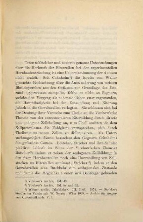 Experimentelle Untersuchungen über centrale Keratitis : Inaug. Diss.