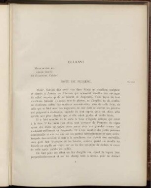 CCLXXVI. Note de Peiresc. 1622-1623