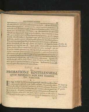 Caput XIX. De Probatione Rintelensium, Quod Reformati Non Sint Habendi Pro Haereticis.