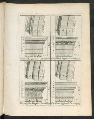42.Corinthischer Kämpfer u. Schwibboge[n]. Römischer Kämpfer u. Schwibbogen