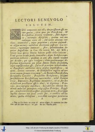 Lectori benevolo salutem.