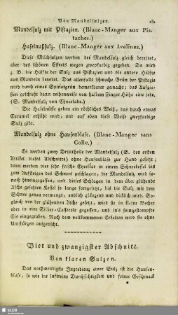 Vier und zwanzigster Abschnitt. Von klaren Sulzen