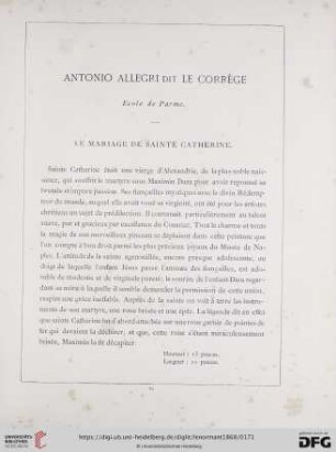 Antonio Allegri dit Le Corrège