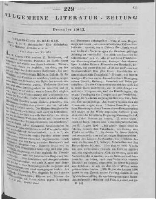 Zschokke, H.: Eine Selbstschau. T. 1-2. Aarau: Sauerländer 1842 T. 1: Das Schicksal und der Mensch T. 2: Welt- und Gott-Anschauung (Beschluss von Nr. 227)